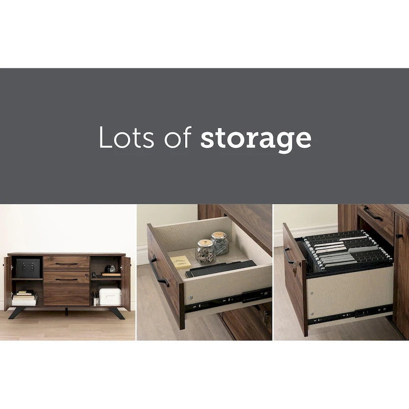 Cabinet de rangement 2 tiroirs avec portes Helsy de South Shore