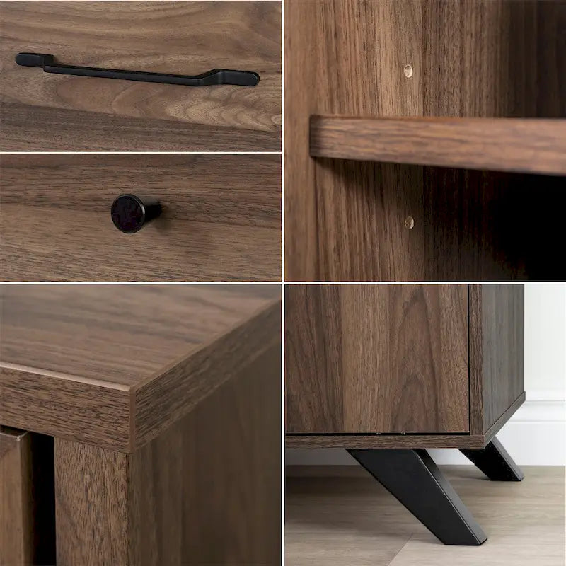 Cabinet de rangement 2 tiroirs avec portes Helsy de South Shore