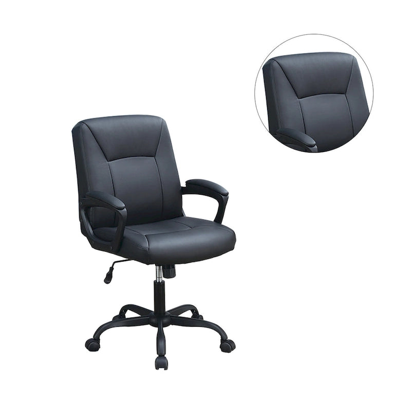 Chaise de bureau réglable en hauteur avec accoudoirs rembourrés