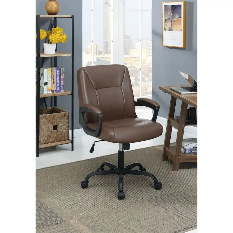 Chaise de bureau réglable en hauteur avec accoudoirs rembourrés