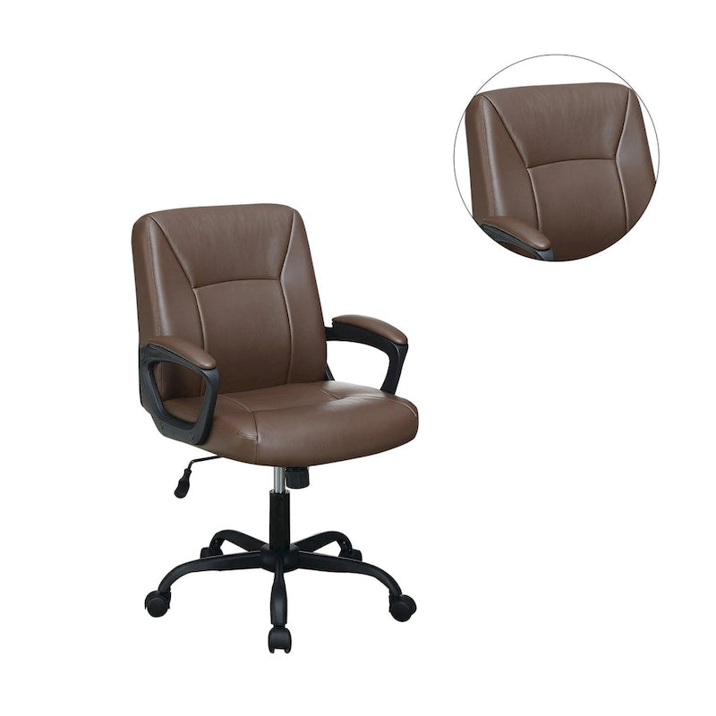 Chaise de bureau réglable en hauteur avec accoudoirs rembourrés