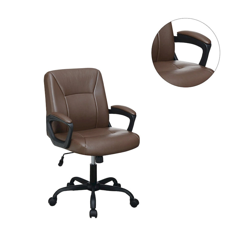Chaise de bureau réglable en hauteur avec accoudoirs rembourrés