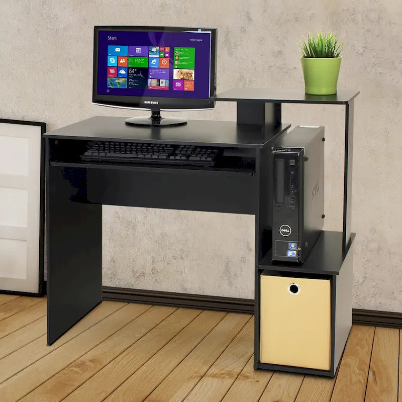 Bureau polyvalent avec poubelle de rangement