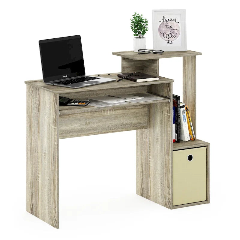 Bureau polyvalent avec poubelle de rangement
