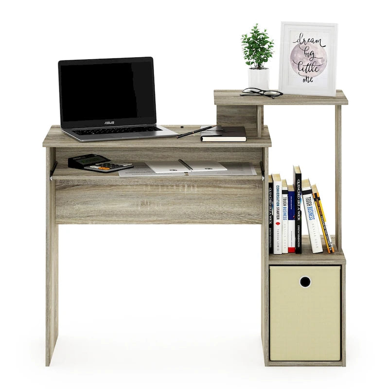 Bureau polyvalent avec poubelle de rangement