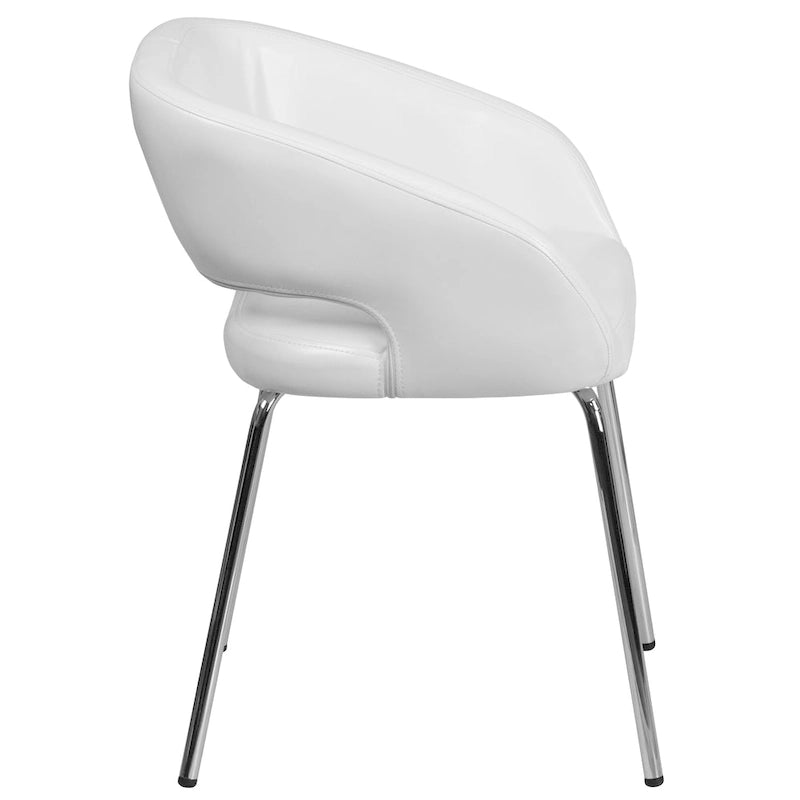 Fauteuil de réception contemporain en LeatherSoft avec pieds chromés