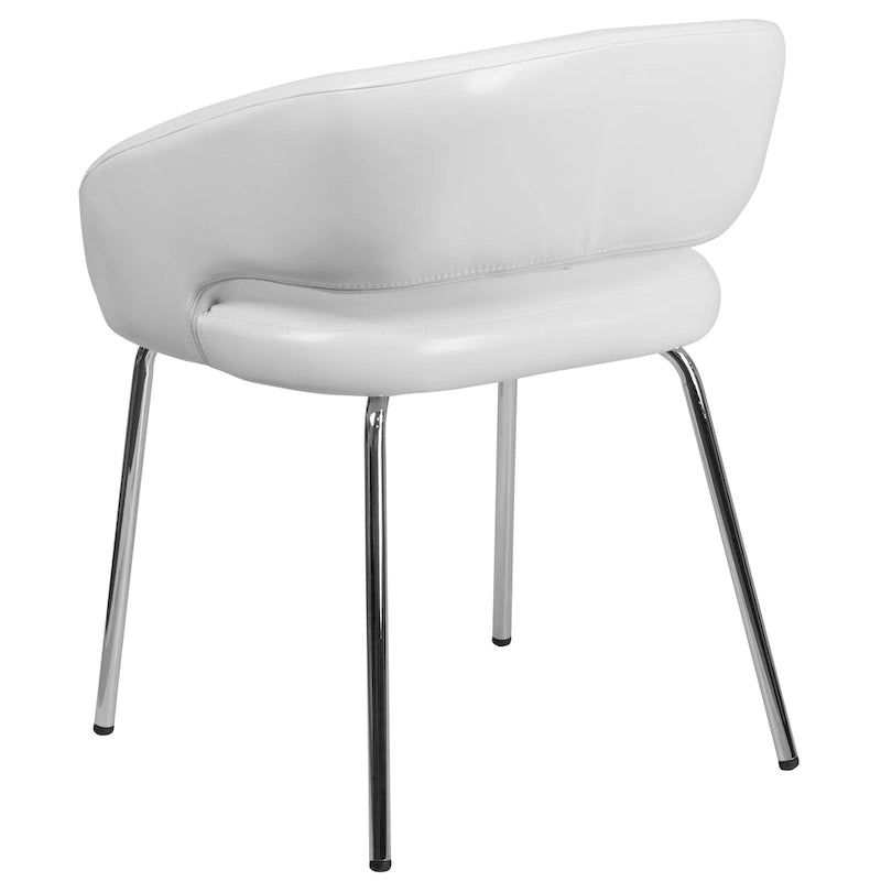 Fauteuil de réception contemporain en LeatherSoft avec pieds chromés