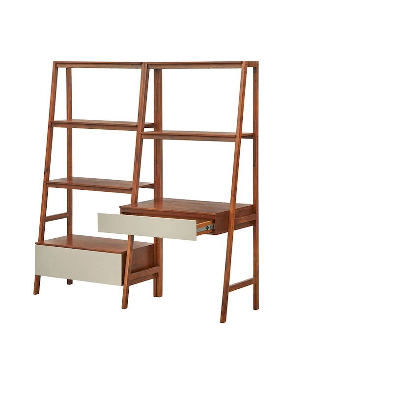 Lifestorey - Bureau Échelle et Étagère 2 Pièces Nordiques