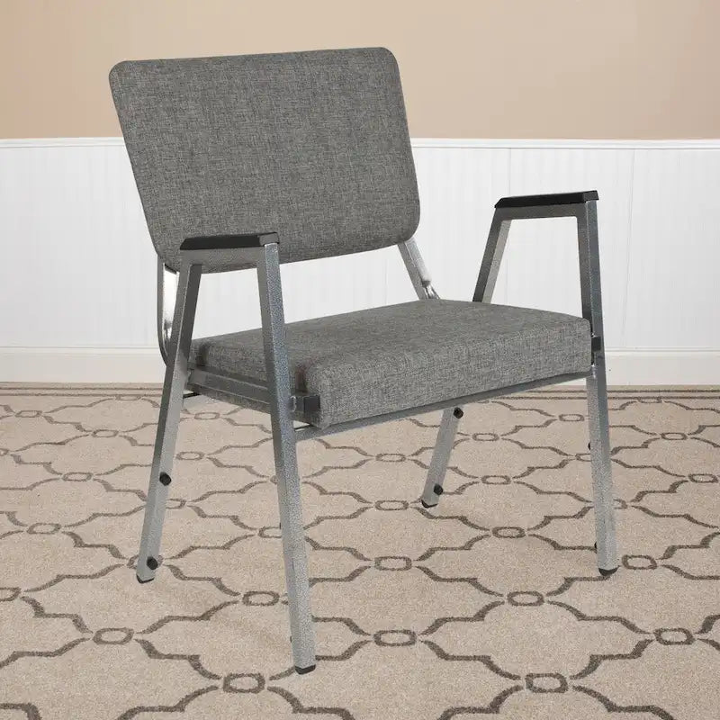 Fauteuil d'accueil médical bariatrique avec capacité de 680 kg et traitement antimicrobien
