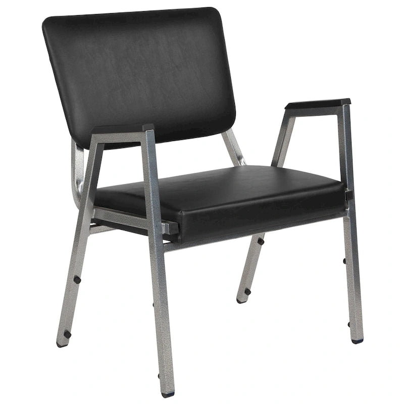 Fauteuil d'accueil médical bariatrique avec capacité de 680 kg et traitement antimicrobien