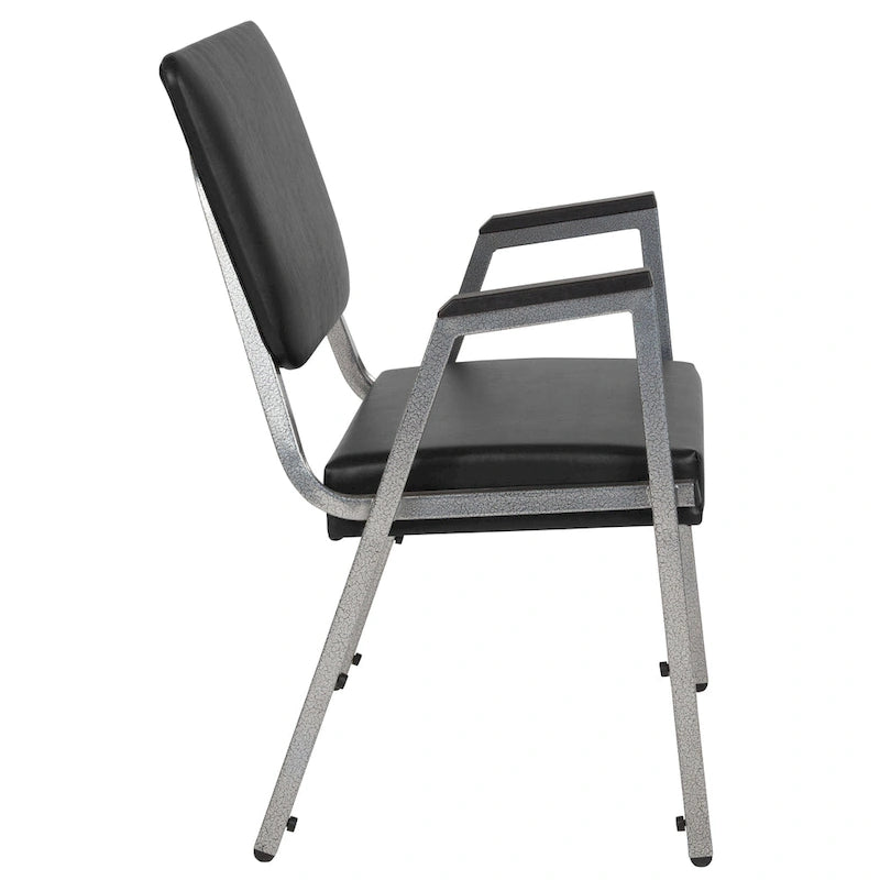 Fauteuil d'accueil médical bariatrique avec capacité de 680 kg et traitement antimicrobien
