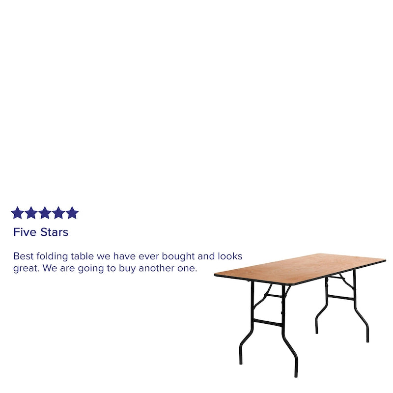 Table pliante en bois naturel