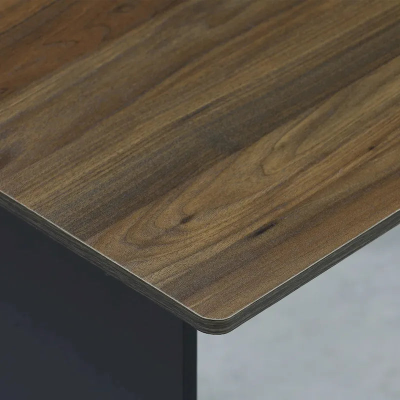 Bureau informatique compact et moderne en bois avec étagères Porch & Den Baruch