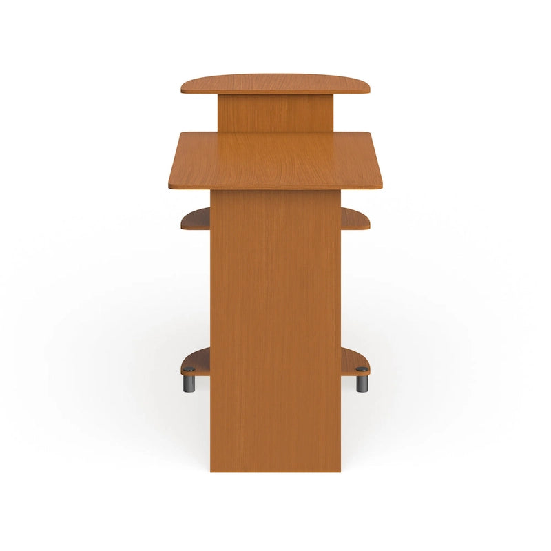 Bureau informatique compact et moderne en bois avec étagères Porch & Den Baruch