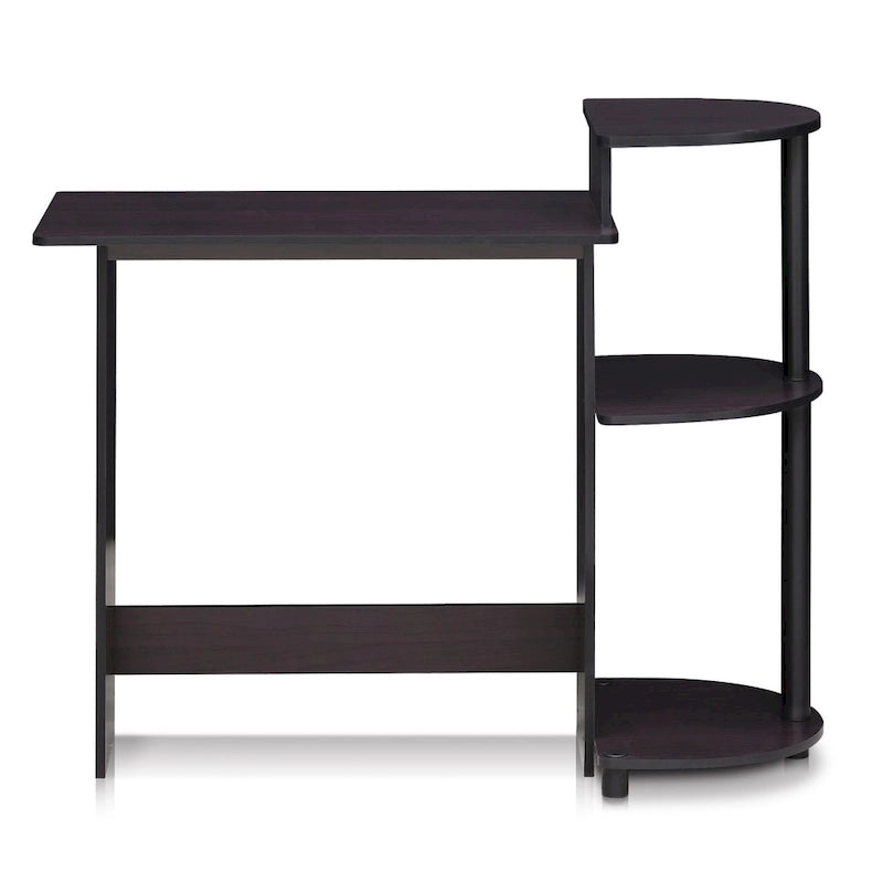 Bureau informatique compact et moderne en bois avec étagères Porch & Den Baruch