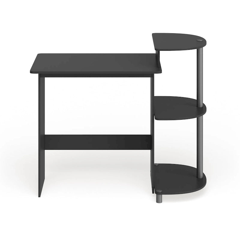 Bureau informatique compact et moderne en bois avec étagères Porch & Den Baruch