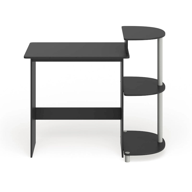 Bureau informatique compact et moderne en bois avec étagères Porch & Den Baruch
