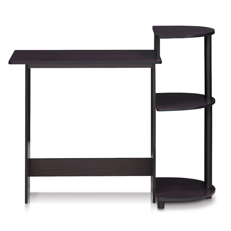 Bureau informatique compact et moderne en bois avec étagères Porch & Den Baruch