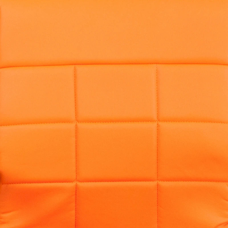 Fauteuil de bureau de direction pivotant en chrome et vinyle à dossier mi-haut