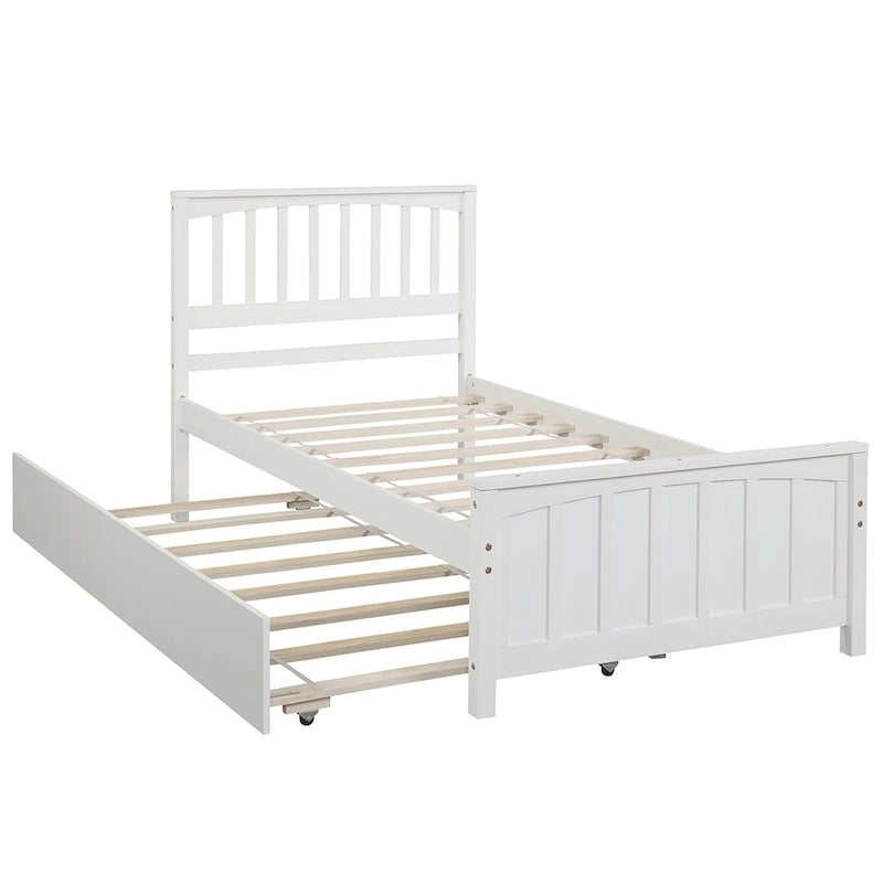 Lit plateforme double Merax avec lit gigogne