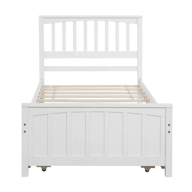 Lit plateforme double Merax avec lit gigogne