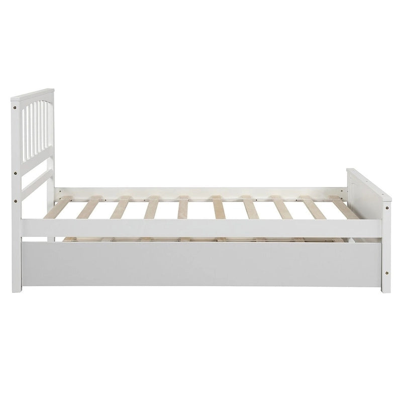 Lit plateforme double Merax avec lit gigogne