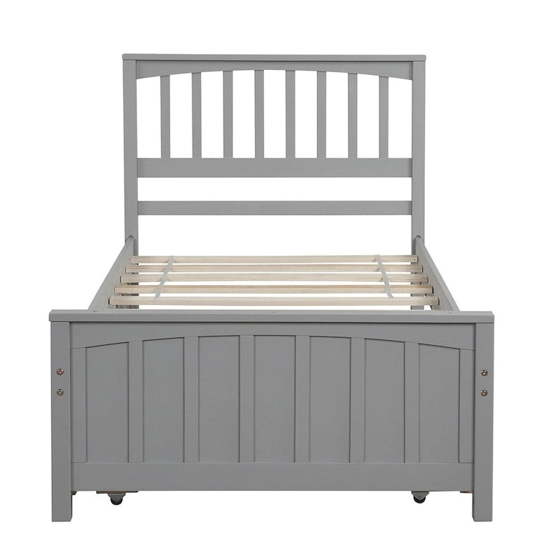 Lit plateforme double Merax avec lit gigogne