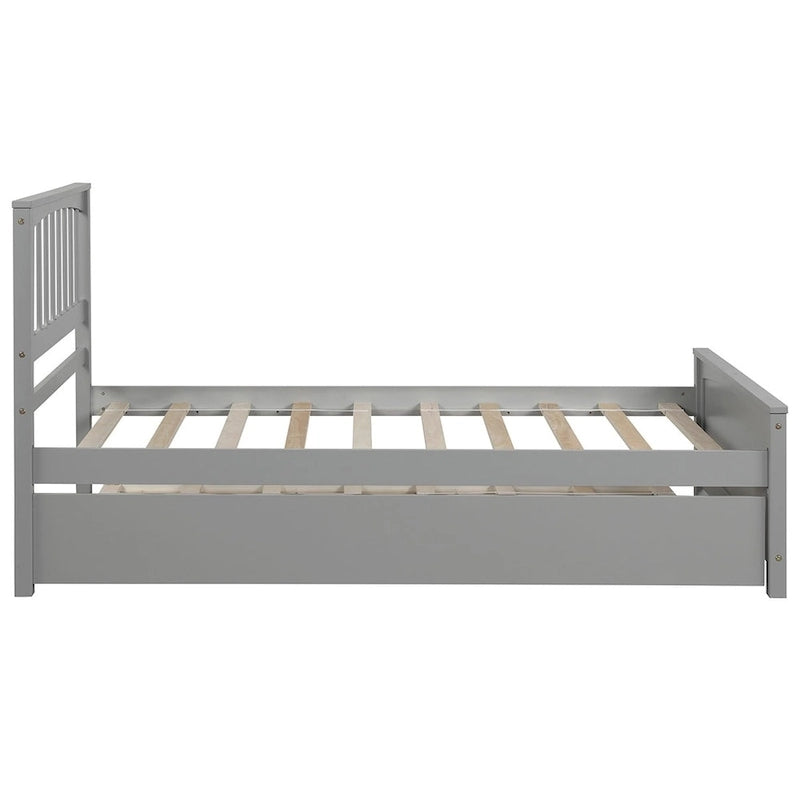 Lit plateforme double Merax avec lit gigogne
