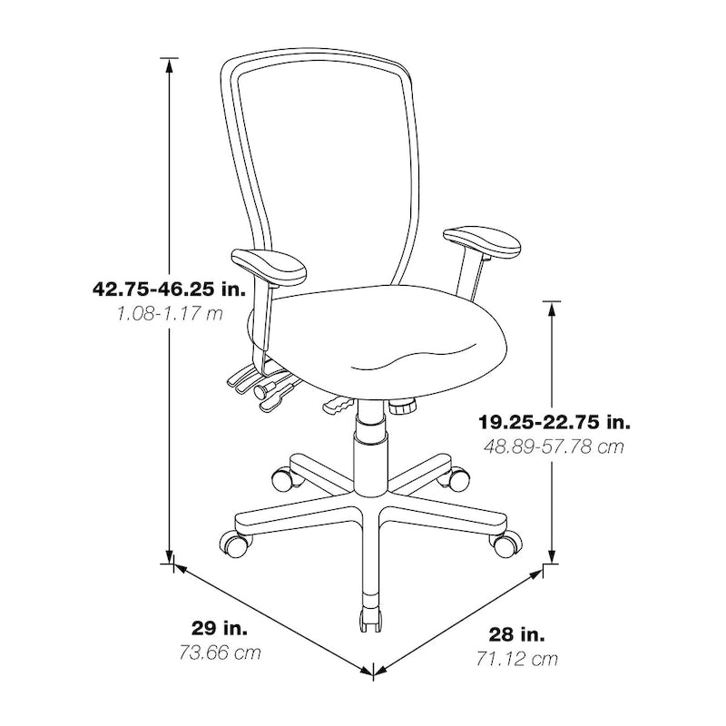 Chaise de bureau Pro-Line II ProGrid noire respirante à dossier fixe