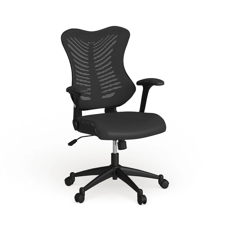 Chaise de bureau ergonomique pivotante de direction haut de gamme avec accoudoirs réglables