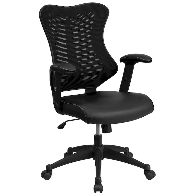Chaise de bureau ergonomique pivotante de direction haut de gamme avec accoudoirs réglables