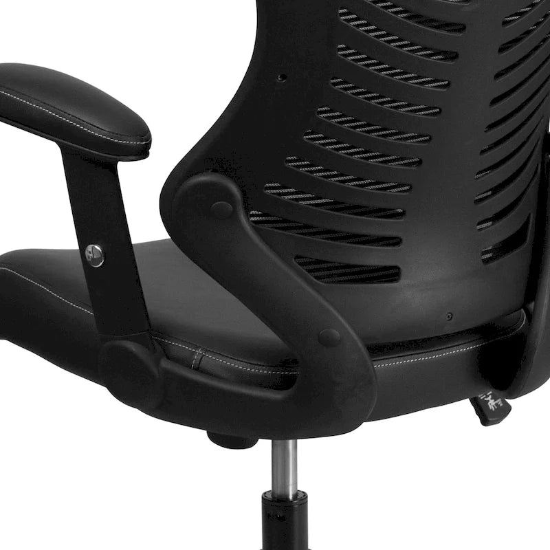 Chaise de bureau ergonomique pivotante de direction haut de gamme avec accoudoirs réglables