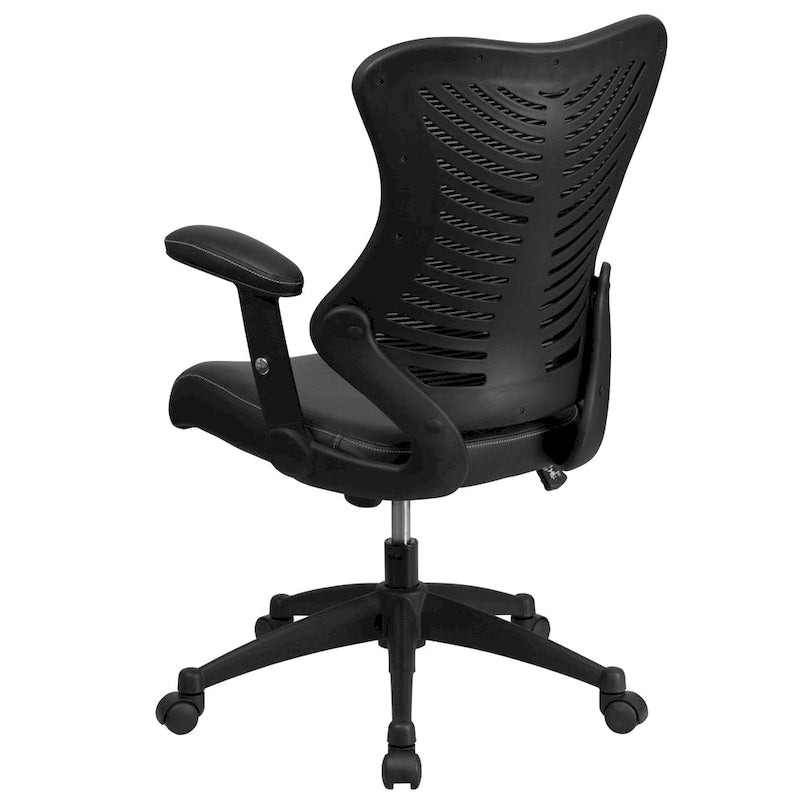 Chaise de bureau ergonomique pivotante de direction haut de gamme avec accoudoirs réglables