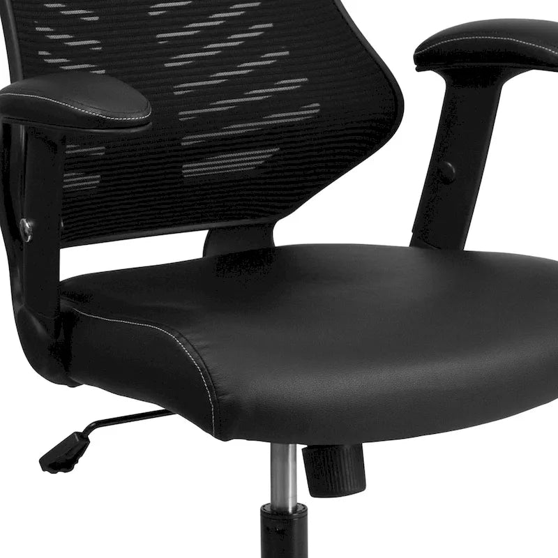 Chaise de bureau ergonomique pivotante de direction haut de gamme avec accoudoirs réglables