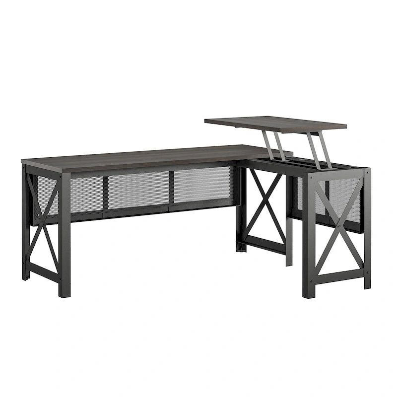 Bureau en L avec plateau relevable Leighton d'Avenue Greene