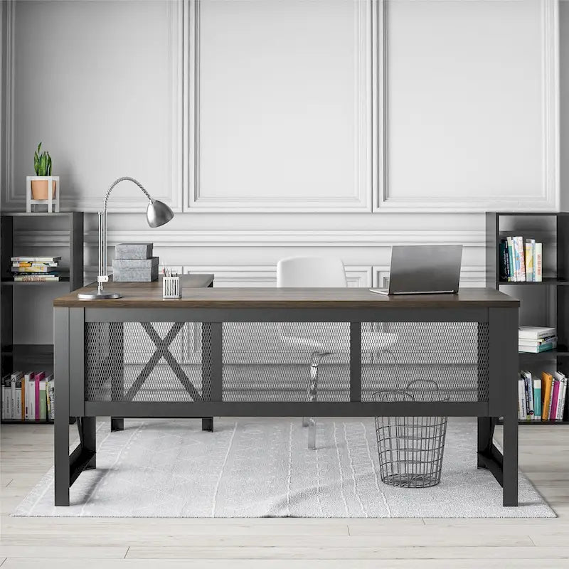 Bureau en L avec plateau relevable Leighton d'Avenue Greene