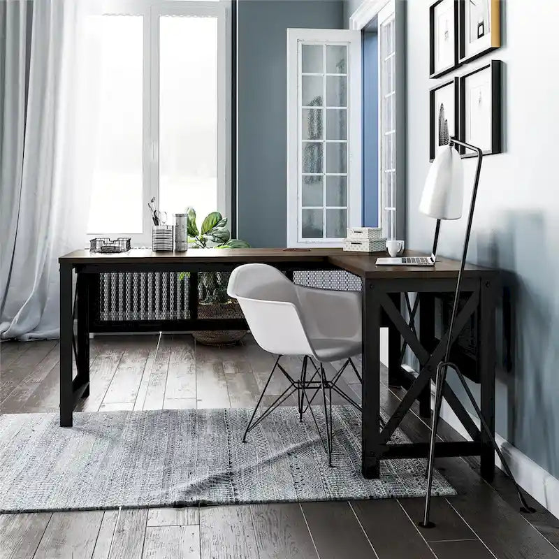 Bureau en L avec plateau relevable Leighton d'Avenue Greene