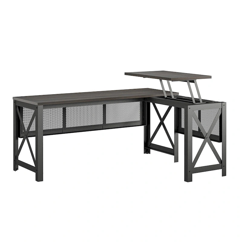 Bureau en L avec plateau relevable Leighton d'Avenue Greene