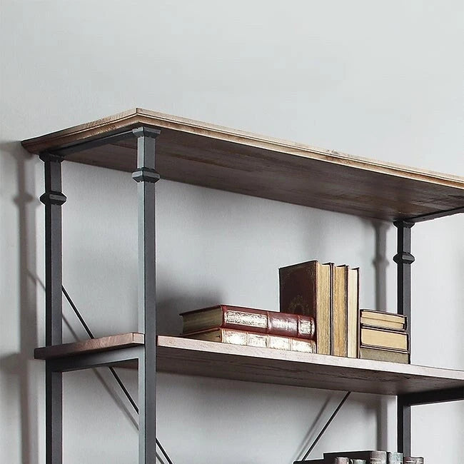 Ensemble bureau et bibliothèque de 40 pouces Myra Vintage Industrial Modern 3 pièces par iNSPIRE Q Classic