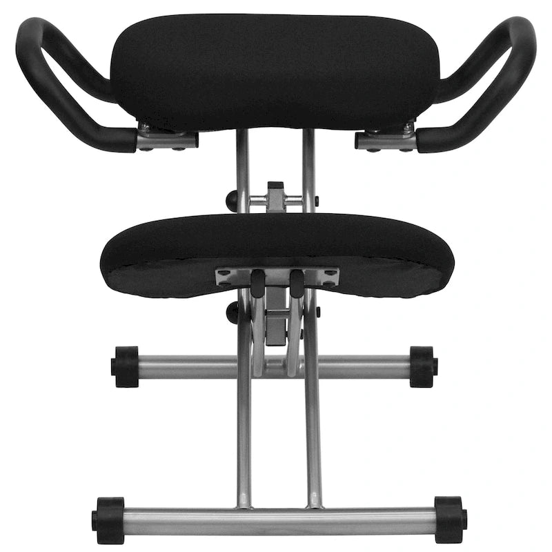 Fauteuil de bureau ergonomique à genoux avec poignées en tissu