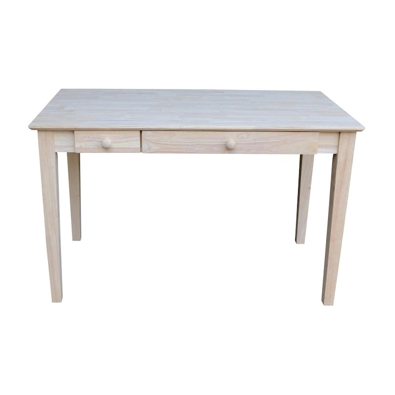 Bureau d'ordinateur en bois avec tiroir abattant