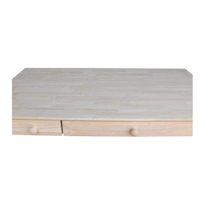 Bureau d'ordinateur en bois avec tiroir abattant