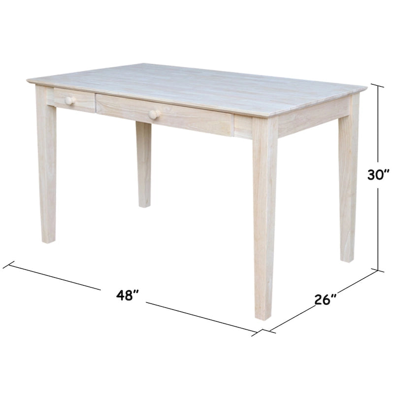 Bureau d'ordinateur en bois avec tiroir abattant