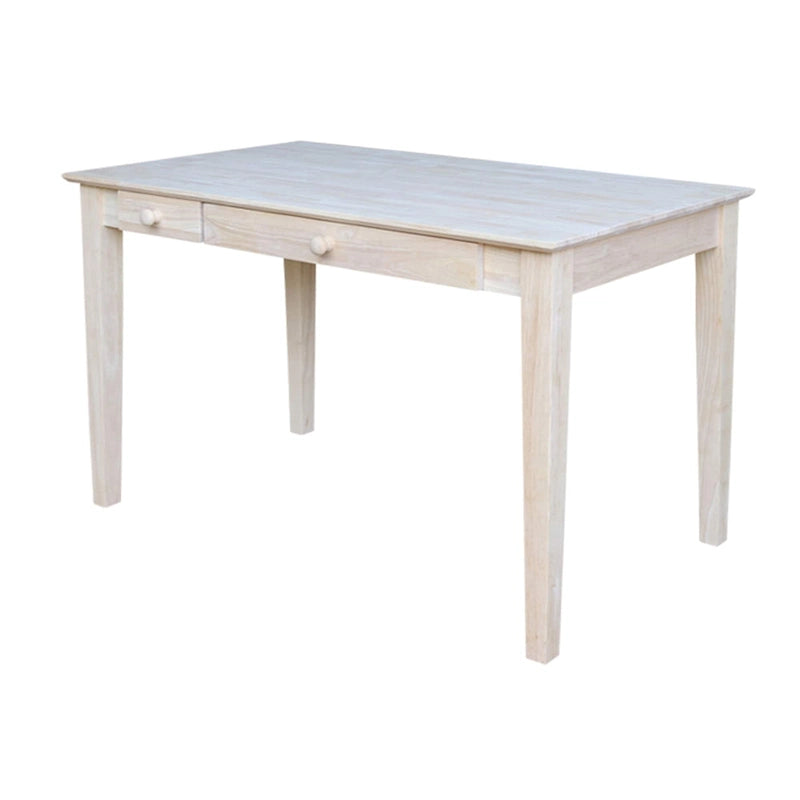 Bureau d'ordinateur en bois avec tiroir abattant