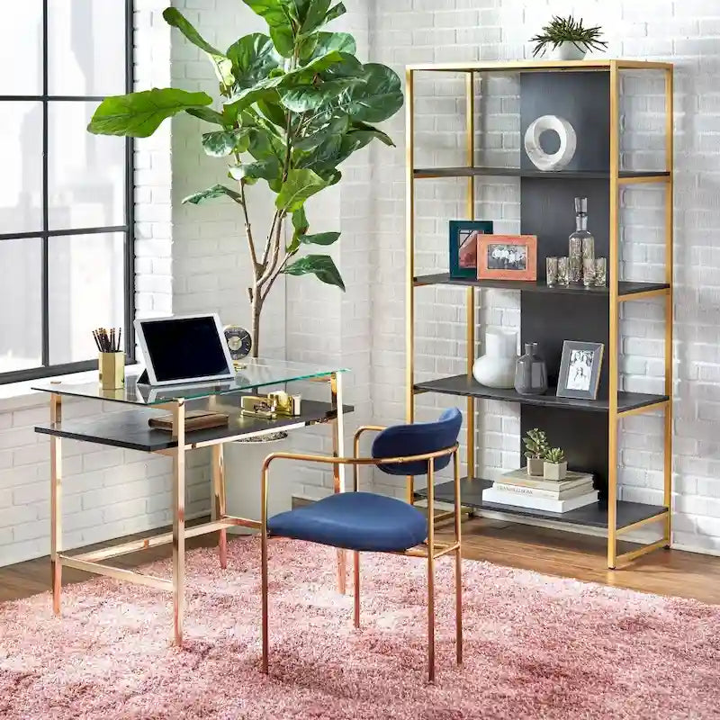 Lifestorey Thayer Bureau en Verre Mid-Century