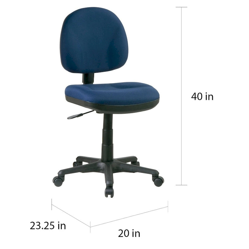 Chaise de travail sculpturale sans accoudoirs