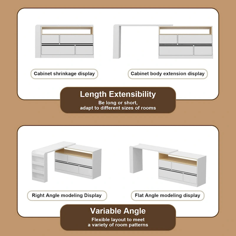 Table de maquillage de bureau Meuble multifonctionnel pour cuisine, chambre