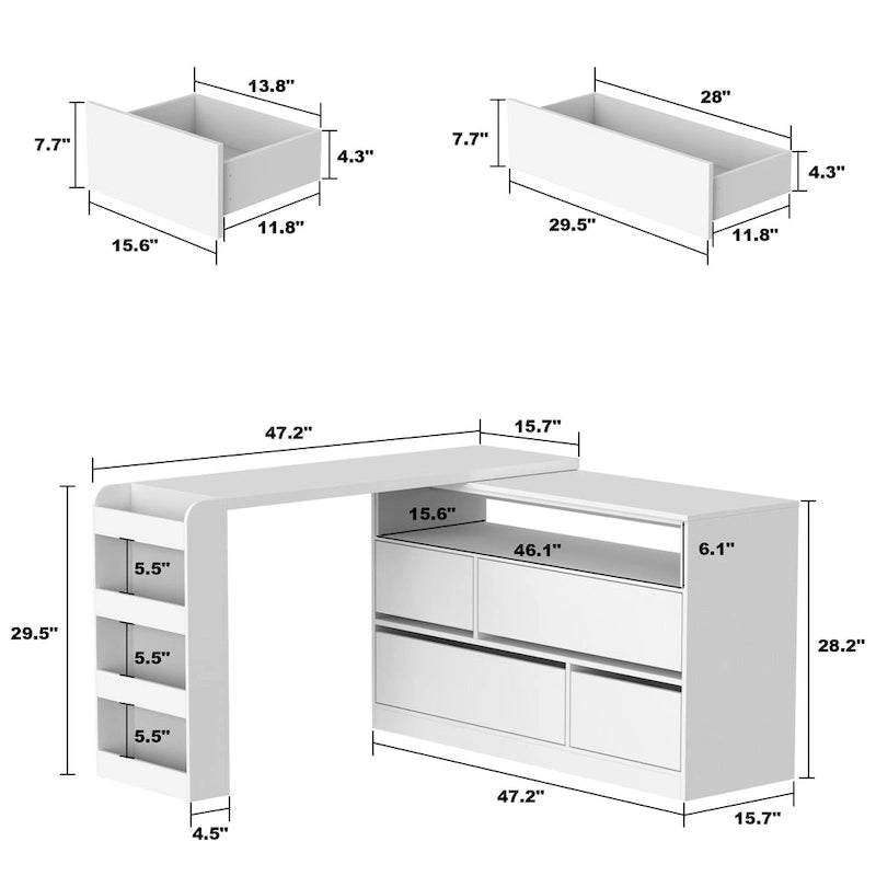 Table de maquillage de bureau Meuble multifonctionnel pour cuisine, chambre