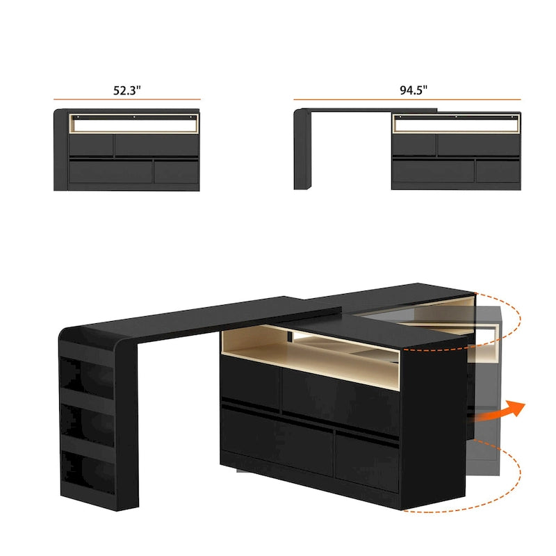 Table de maquillage de bureau Meuble multifonctionnel pour cuisine, chambre