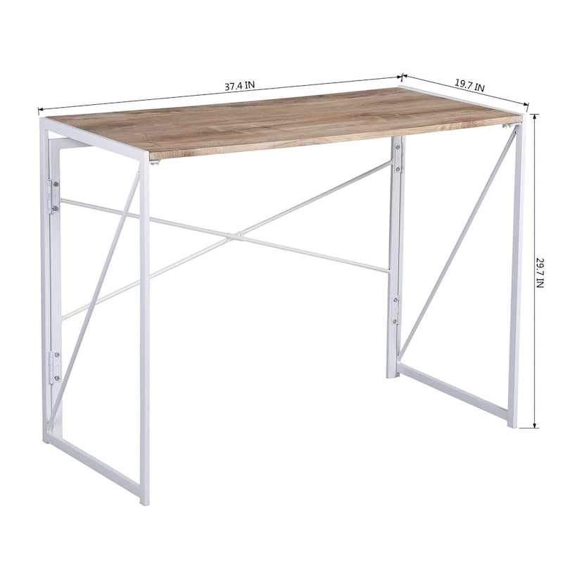 HomyLin 39 Bureau d'étude et d'écriture simple pliant, Aucun assemblage requis
